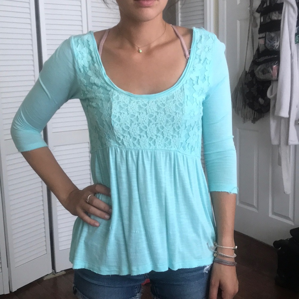 Turquoise blouse